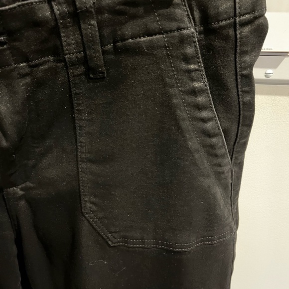 PAIGE Black Fog Luxe Coated Mayslie Straight Ankle Size 32 - Picture 2 of 7